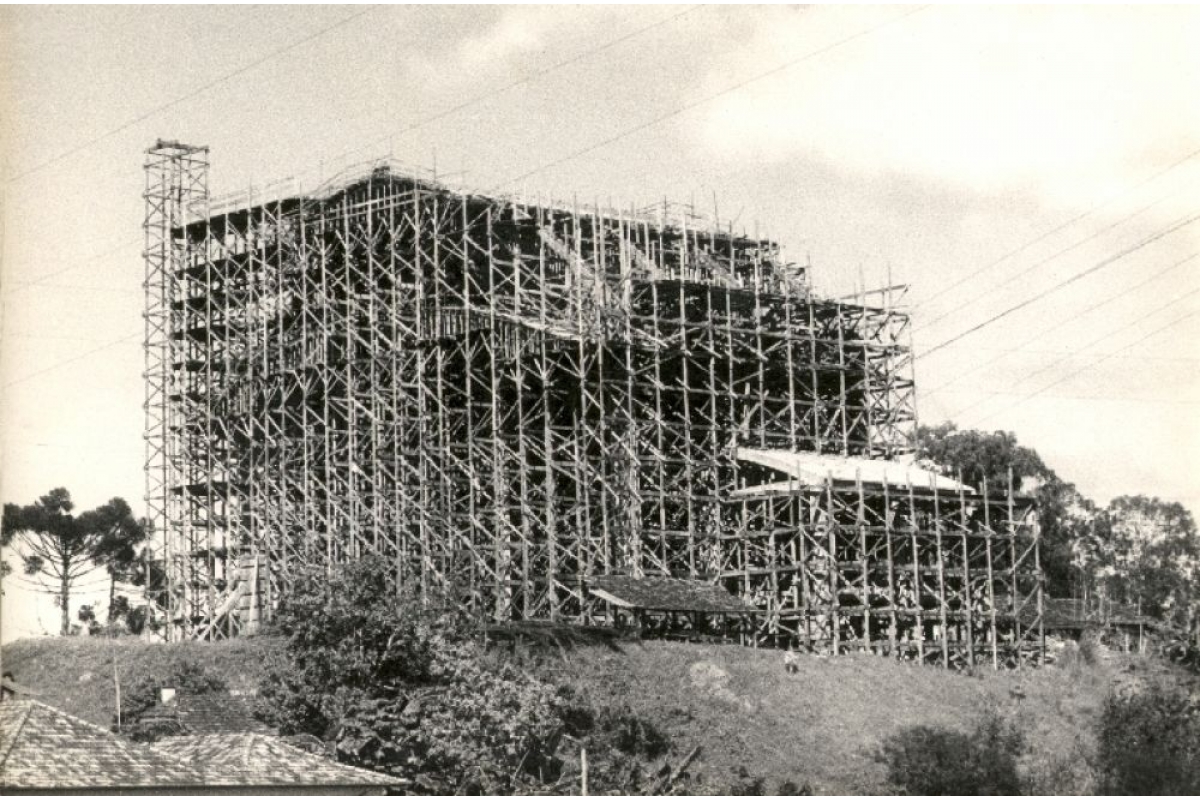 igreja matriz de brusque em construcao